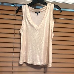 Express pink shimmer tank top